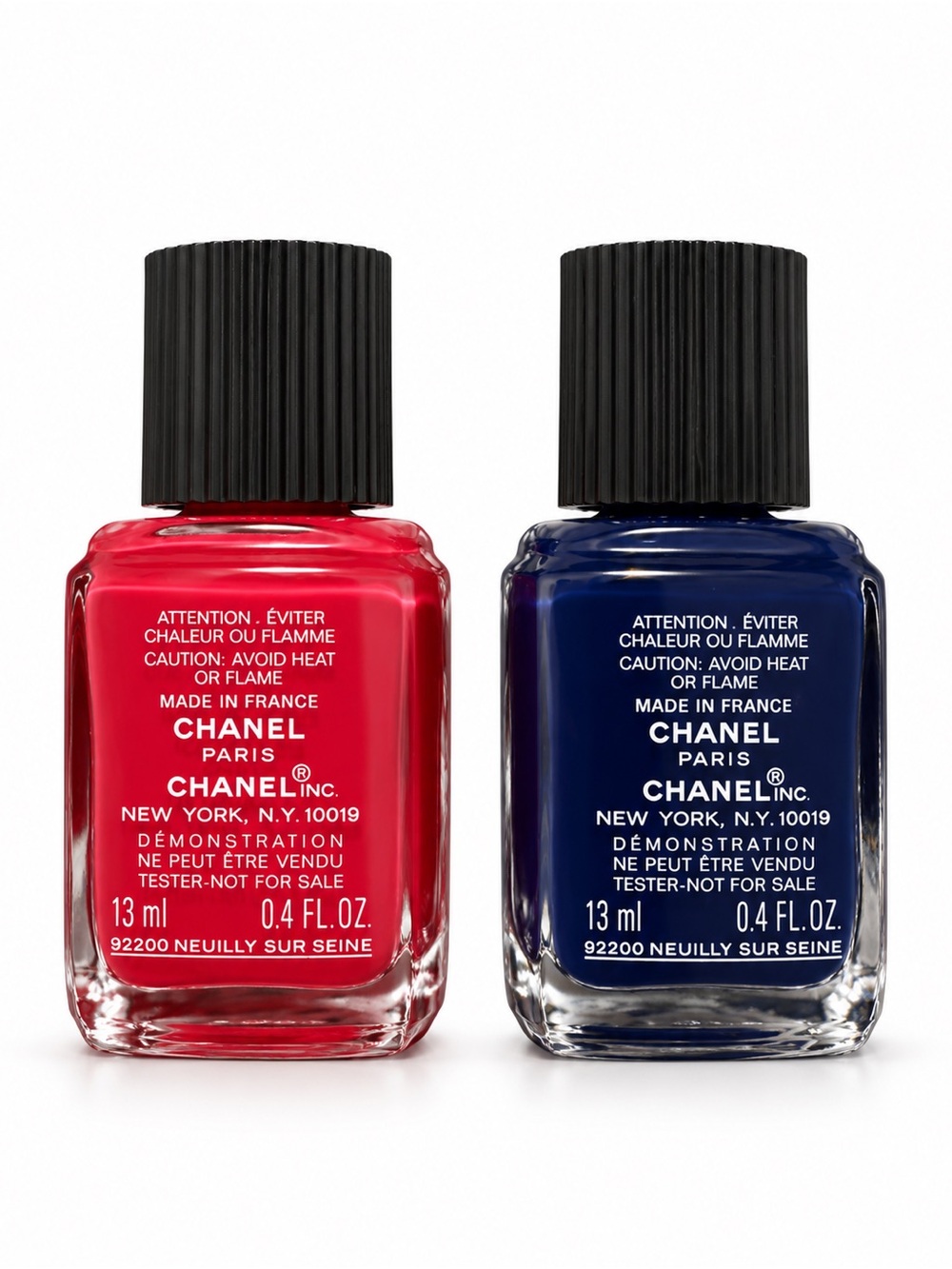 NWT CHANEL Le Vernis Nail Polish Duo 885 Anthurium + 763 Rhythm NEW Tester - Picture 2 of 2